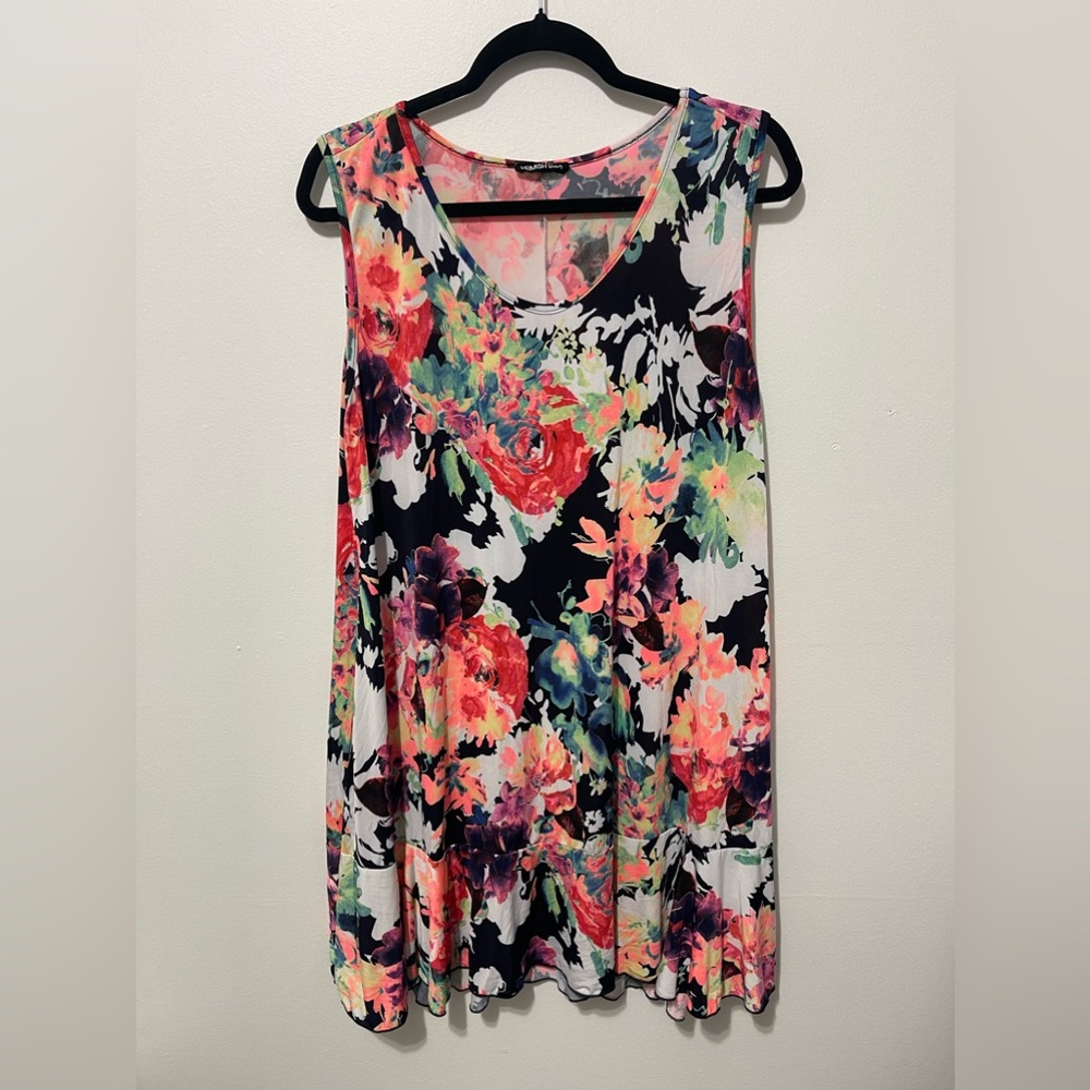 Floral Tank Dress Size 2XL Boutique Brand